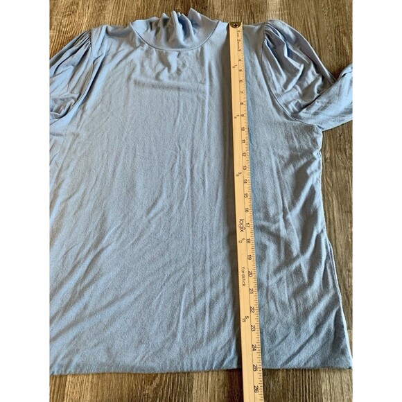 J Crew Form Knit Ceil Blue Long Sleeve Turtleneck Top Women’s Plus Size XXL - Picture 3 of 6